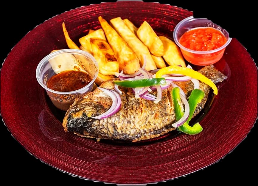 Fish Fried Yam